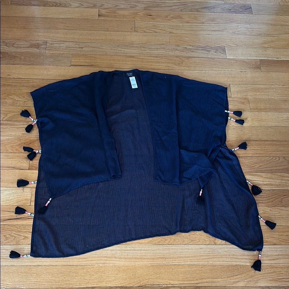 Navy Blue Coverup with Tassels NWT